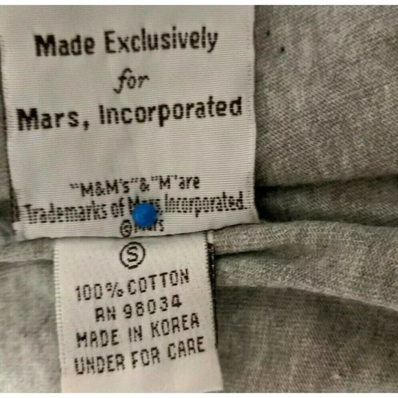 NWT M&Ms Adult 100% Cotton Gray Gym Shorts Size S - Picture 5 of 7